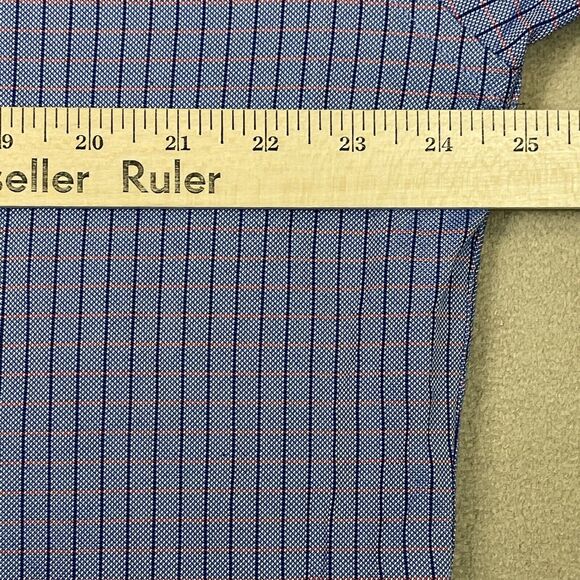 Luchiano‎ Visconti Shirt Mens XXL Blue Striped Casual Button Up Preppy Adult - Picture 4 of 10